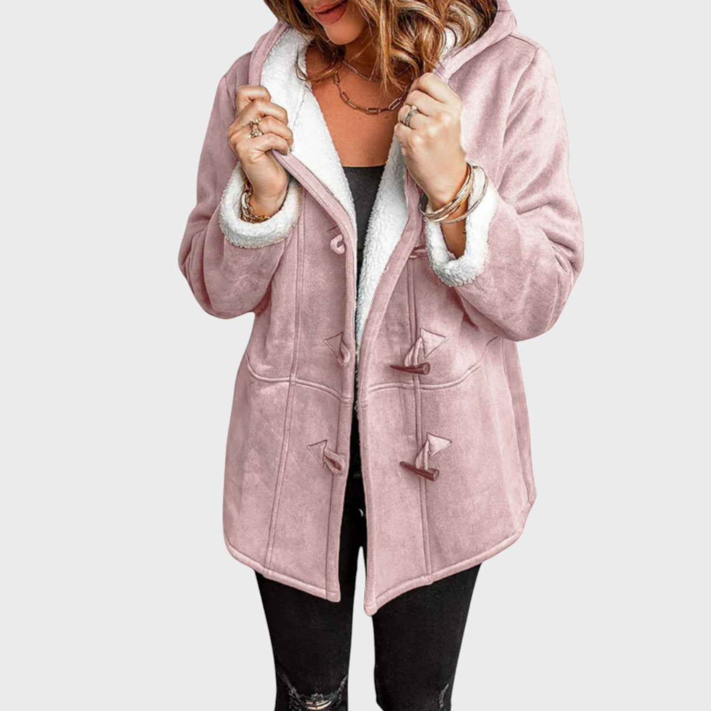 Милена - Дамско Палто с Качулка