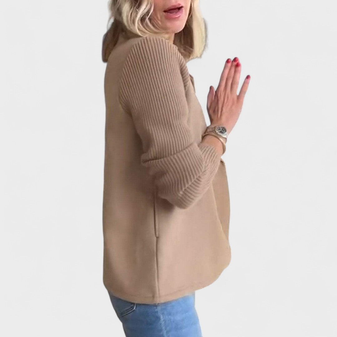 Валентина - Елегантно сако с плетени ръкави