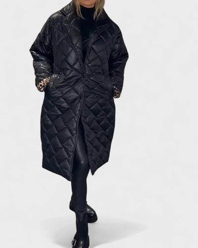 Габриела - Дълго капитонирано яке с модерен силует